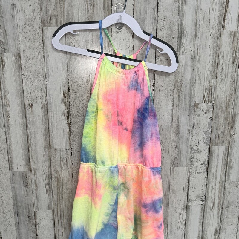 9 Tie Dye Romper, Pink, Size: Girl 7/8