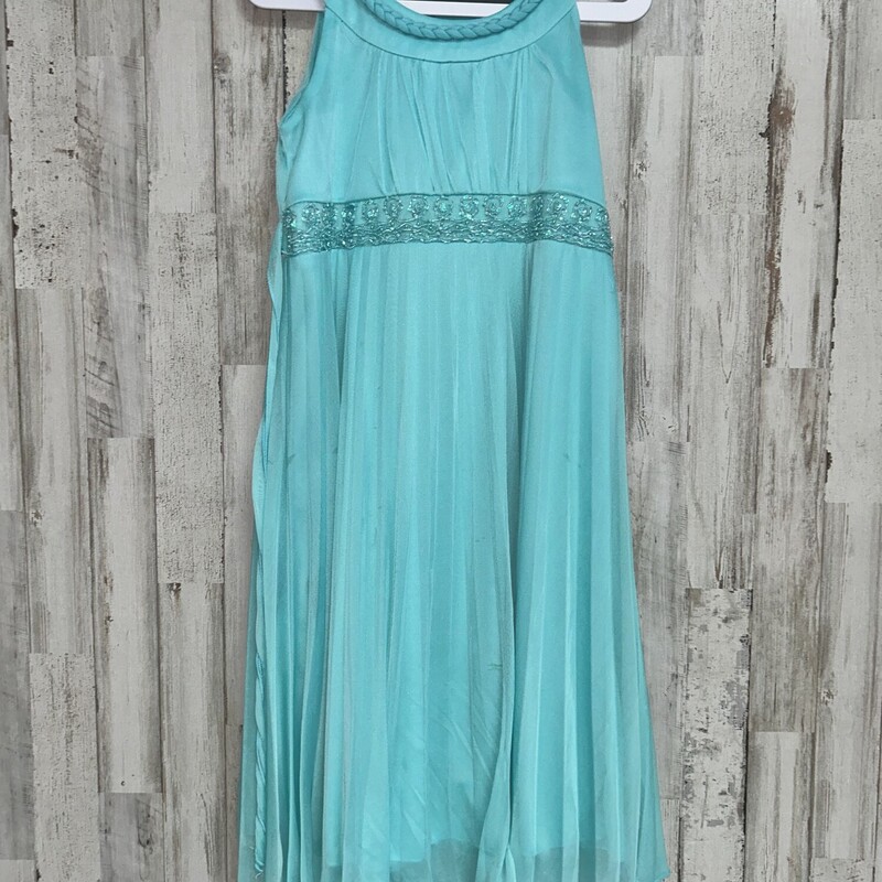 10 Blue Sheer Beaded Dres