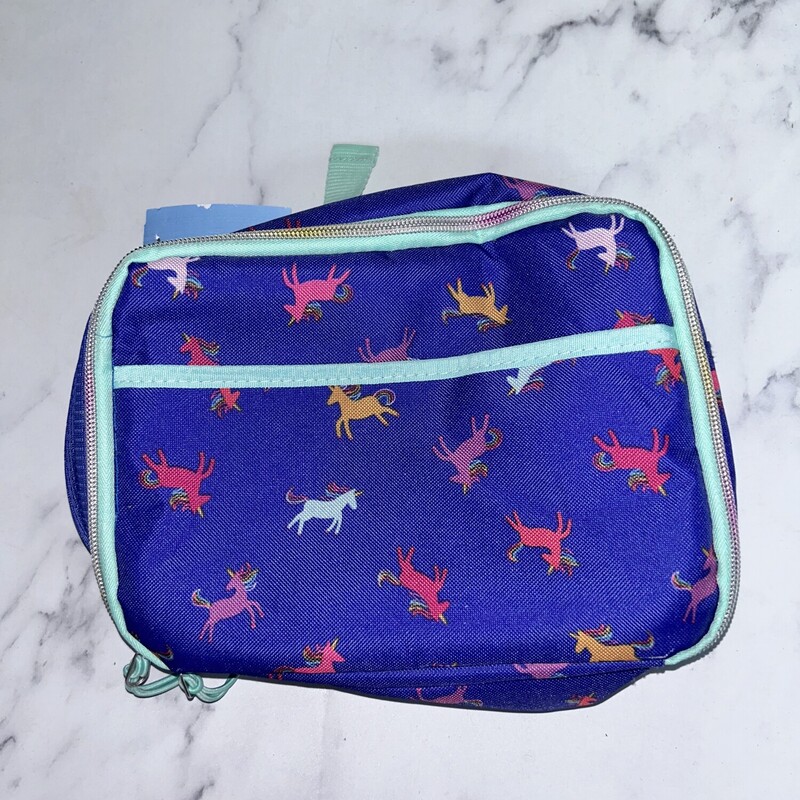 Blue Unicorn Lunch Bag, Blue, Size: Accessorie