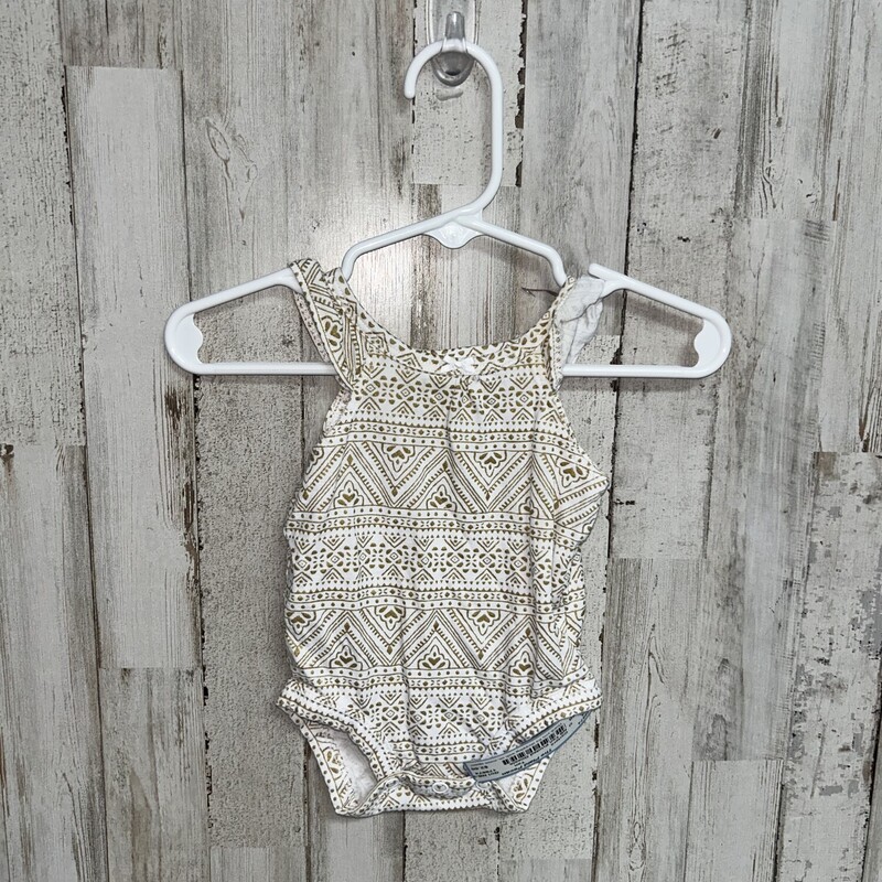 NB Tan Printed Onesie