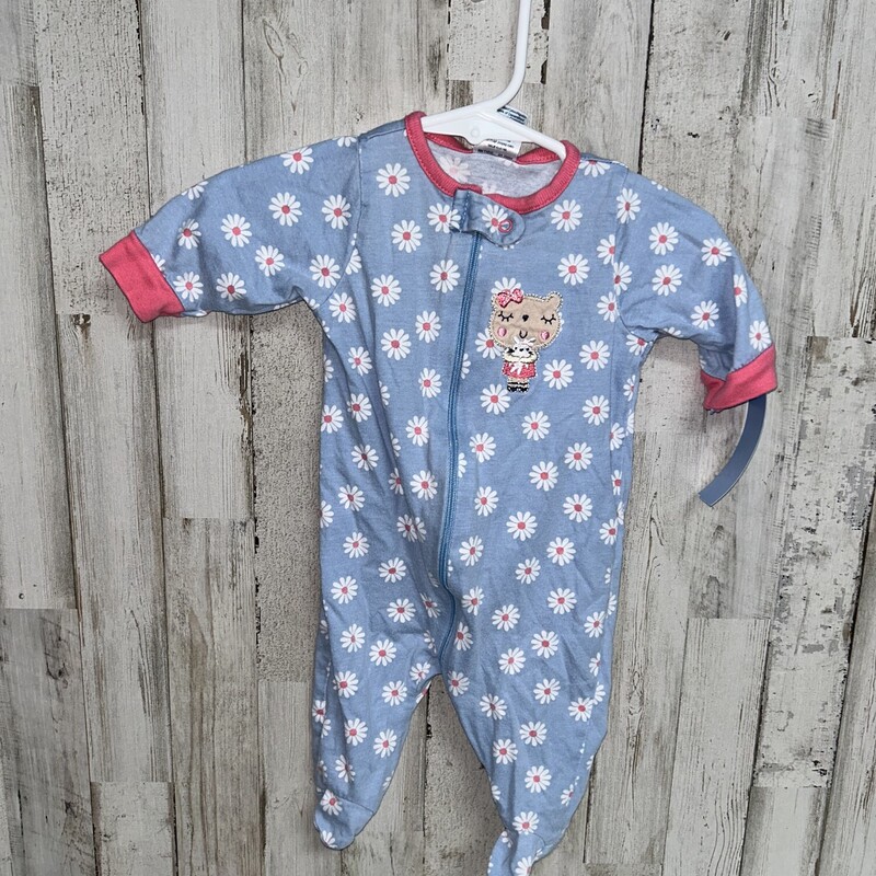 NB Blue Daisy Bear Sleepe, Blue, Size: Girl NB-3m