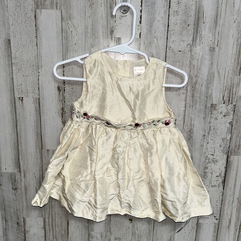 3/6M Tan Flower Dress