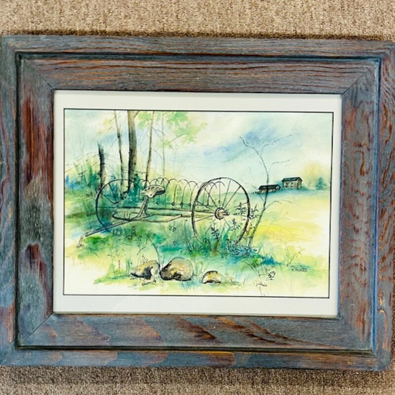 Ruth Purdy Watercolor Farm
Brown, Green, Yellow
Size: 19x16H