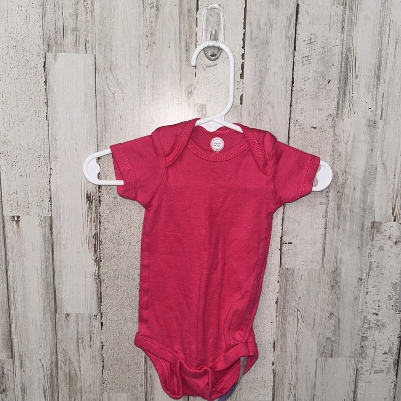 3/6M Hot Pink Onesie, Pink, Size: Girl NB-3m