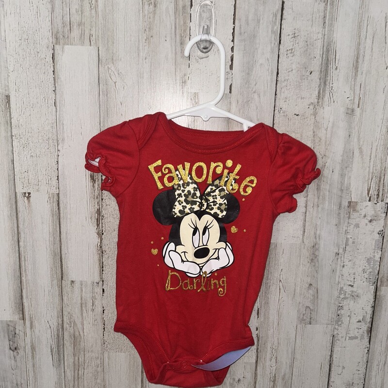 6/9M Fav Darling Onesie, Red, Size: Girl 6-12m