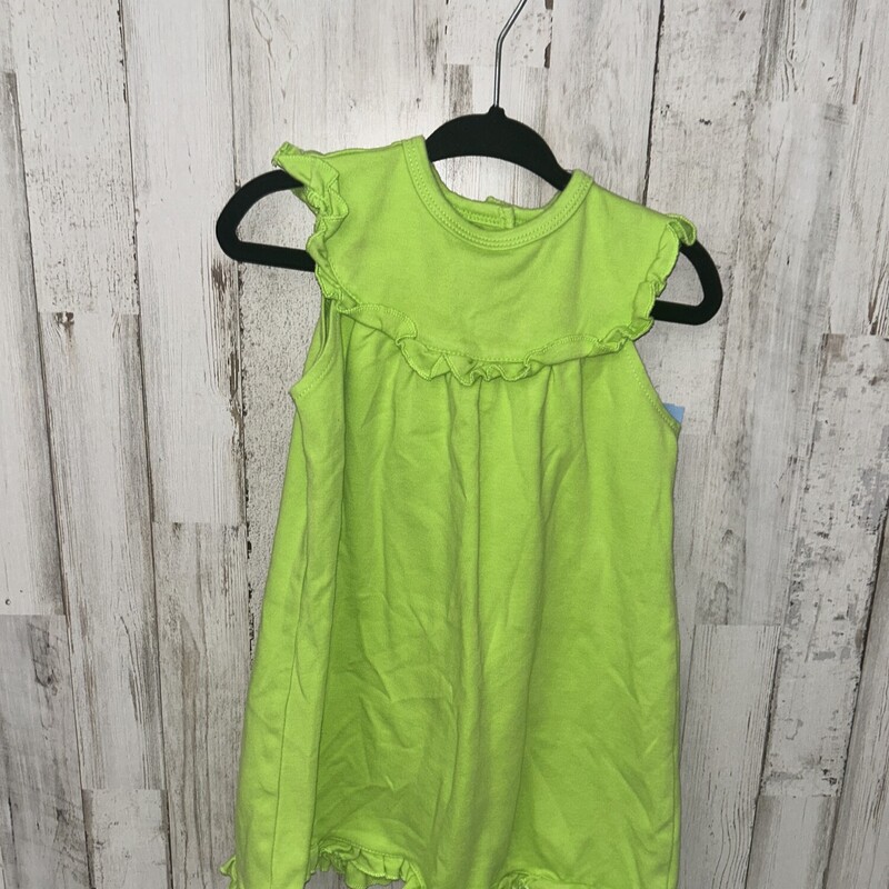 6M Lime Ruffle Dress