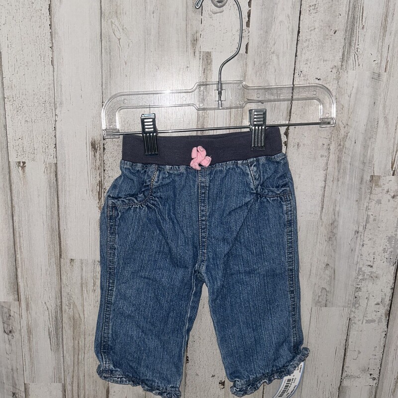 9M Pull On Jeans, Blue, Size: Girl 6-12m