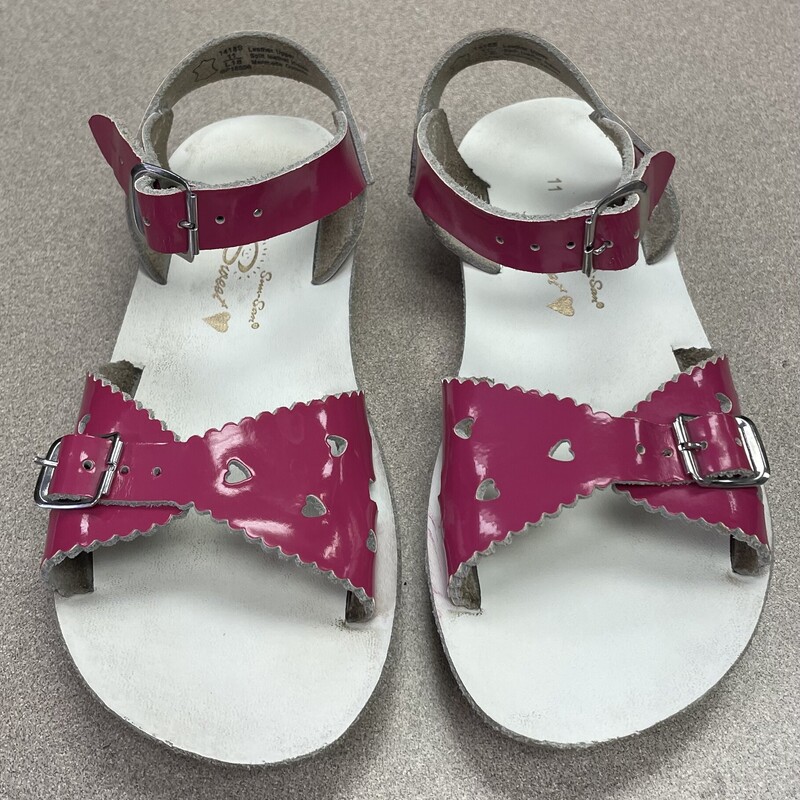 Saltwater Sandals, Fuchsia, Size: 11Y