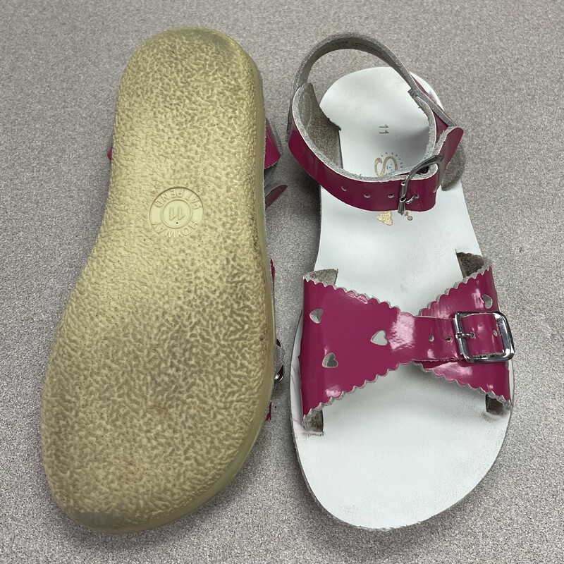 Saltwater Sandals, Fuchsia, Size: 11Y