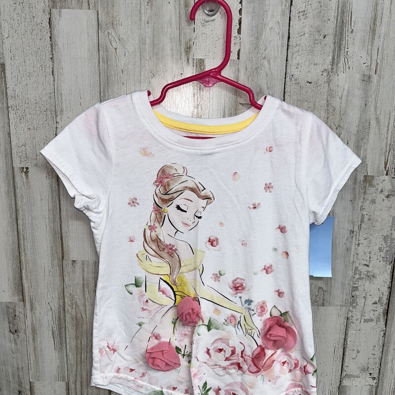 6/6X Flower Belle Tee, White, Size: Girl 6/6x