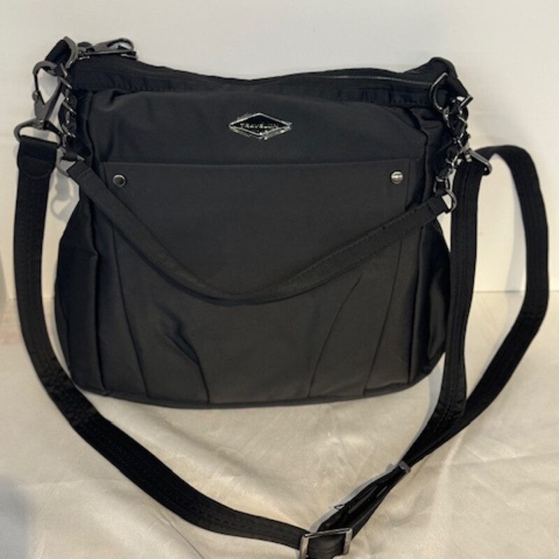 Travelon Nylon Crossbody
 Black, Size: 12x11H