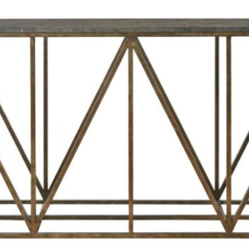 Curated Truss Marble & Metal Console Table
Gray Bronze Size: 68 x 18 x 37H
Retails: $1559
Universal Furniture