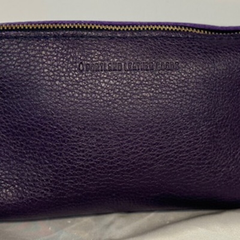 Portland Leather Pouch
 Purple, Size: 10x4.5H