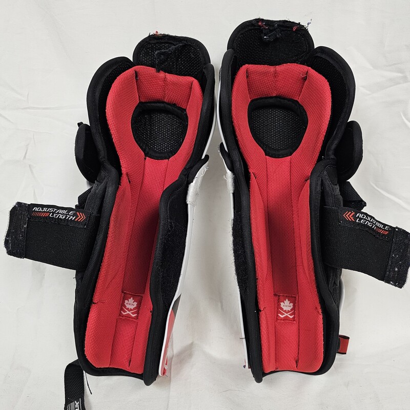 CCM Jetspeed FT485 Junior Hockey Shin Guards, Size: 11in., pre-owned