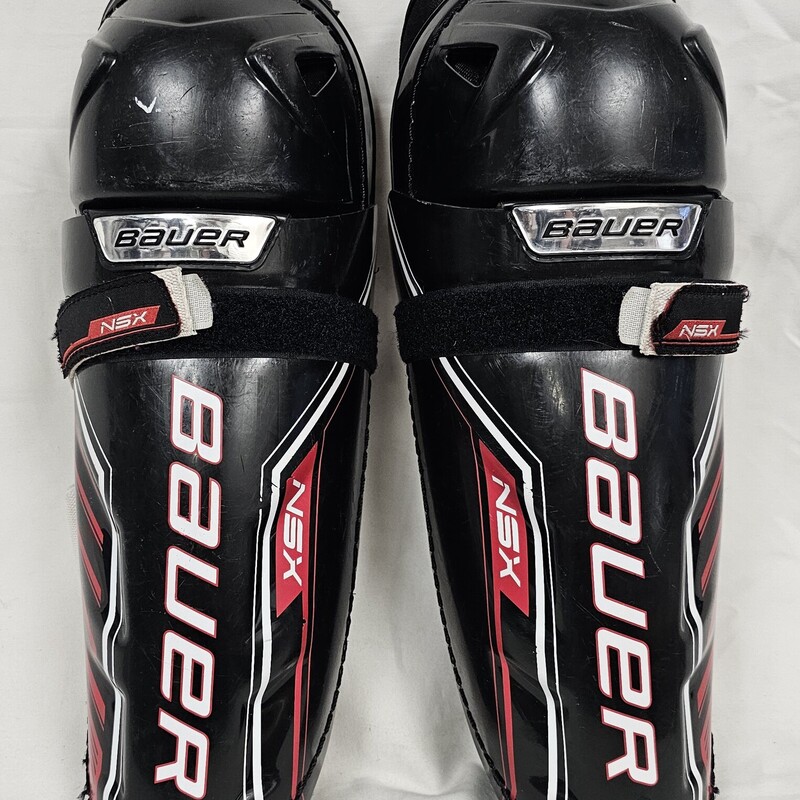 Bauer NSX Junior Hockey Shin Pads, Size: 11in., pre-owned