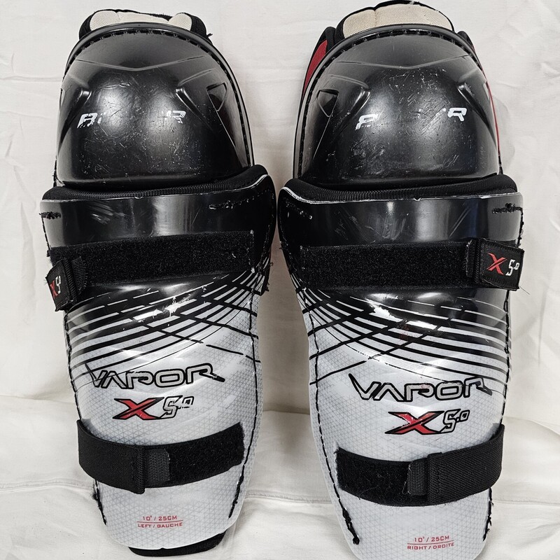 Bauer Vapor X5.0 Junior Hockey Shin Guards, Size: 11in., pre-owned