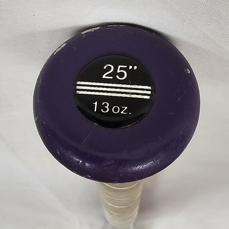 Adidas T-Ball Bat, Purple, Size: 25in 13oz, pre-owned