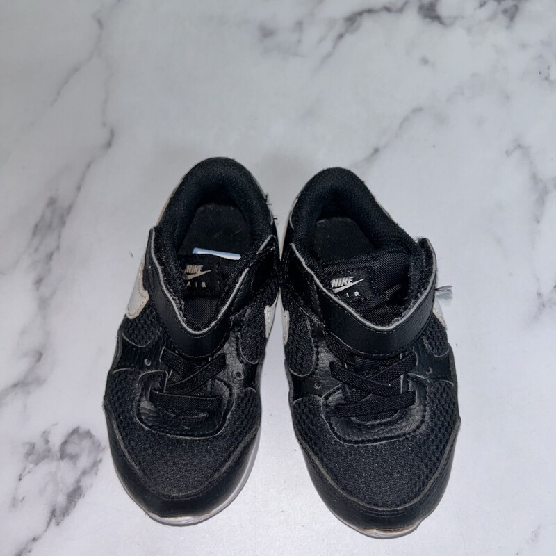 7 Black Velcro Sneakers, Black, Size: Shoes 7