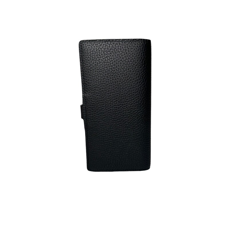 Louis Vuitton Capucines Bifold Wallet<br />
<br />
Dimensions:<br />
3.9 x 7.5 x 0.7 inches<br />
(length x Height x Width)<br />
<br />
Date Code: Chipped<br />
<br />
The LV Vertical wallet is an elegant design crafted from soft, grained Taurillon leather. It opens to reveal a contrasting lining, as well as eight card slots, a zipped coin pocket and a large, V-shaped slot for tickets and bills. This wallet features a distinctive sliding closure with an LV Initials accessory inspired by the iconic Capucines bag.