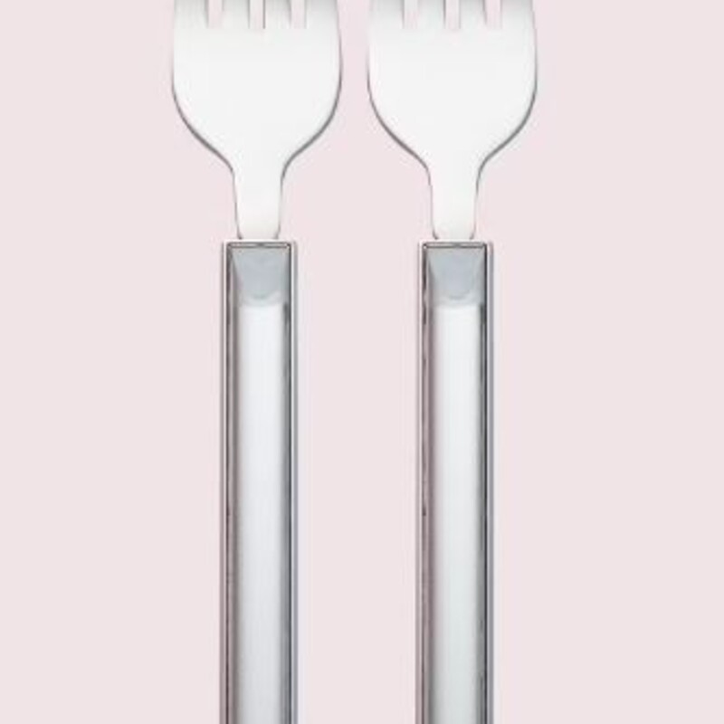 Kate Spade Set of 2 Taste Forks
Key Court
 Silver, Size: 1x7H