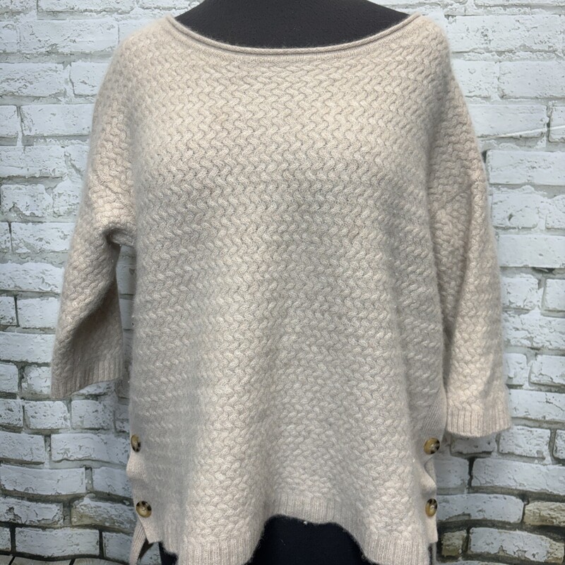 Garnet Hill  Cashmere, Beige, Size: Large