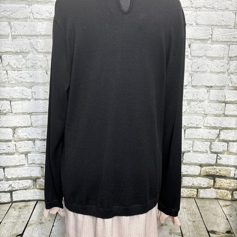 Adrianna Papell, Blk/pdot, Size: Large