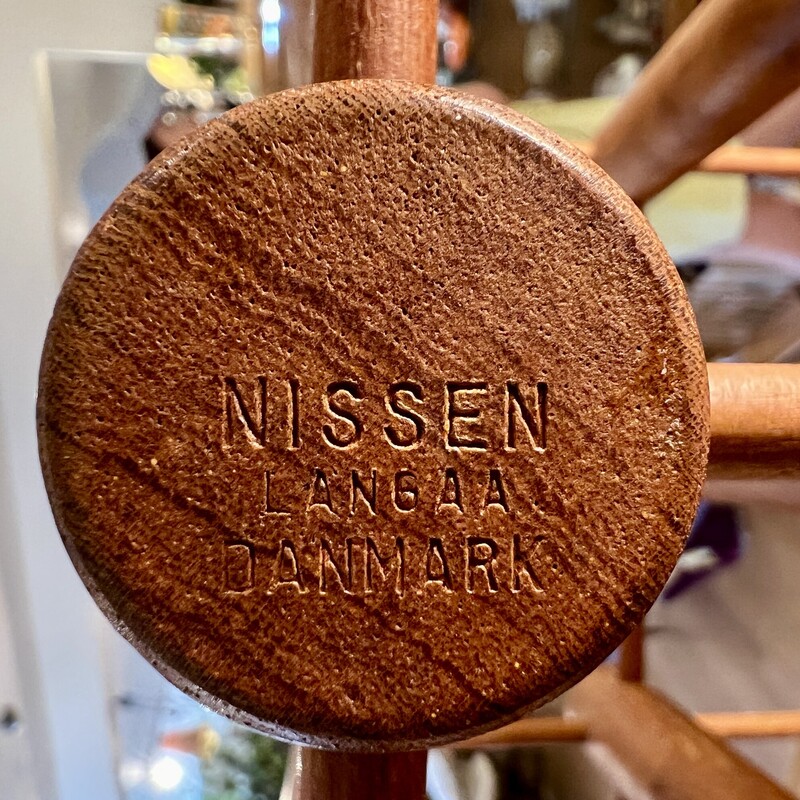 Mid Century  Nissen of Denmark wine rack,
Size: 14x14