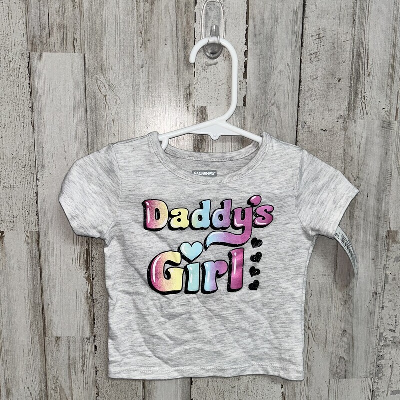 3/6M Daddys Girl Tee, Grey, Size: Girl NB-3m