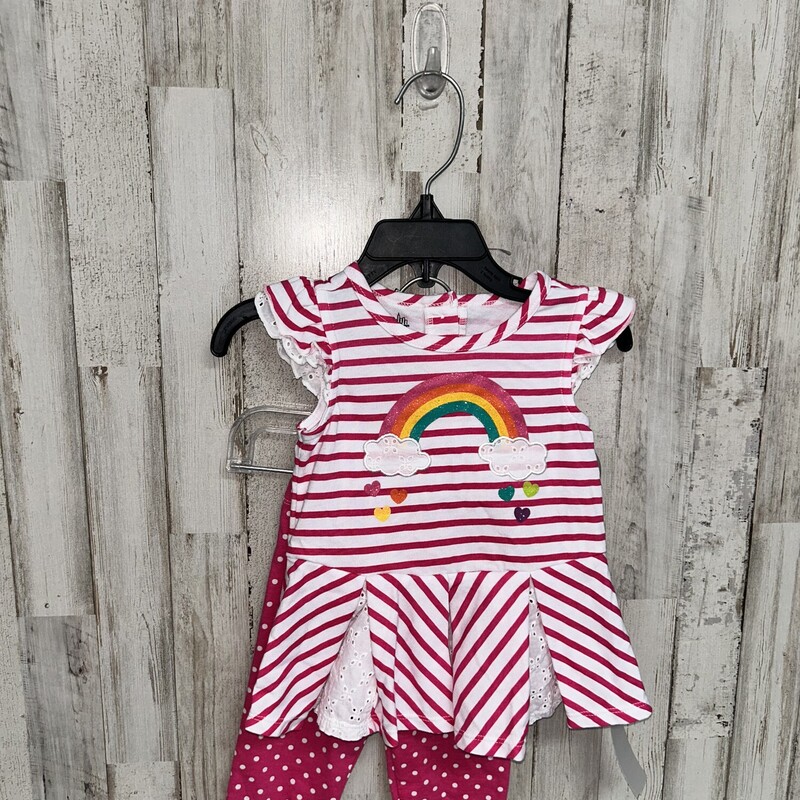 12M 2pc Eyelit Rainbow Se, Pink, Size: Girl 6-12m