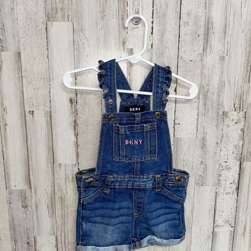 18M Denim Ruffle Overalls, Blue, Size: Girl 18-24