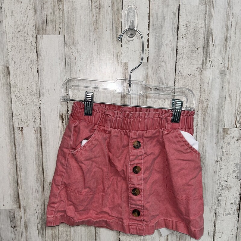 5T Pink Button Skirt