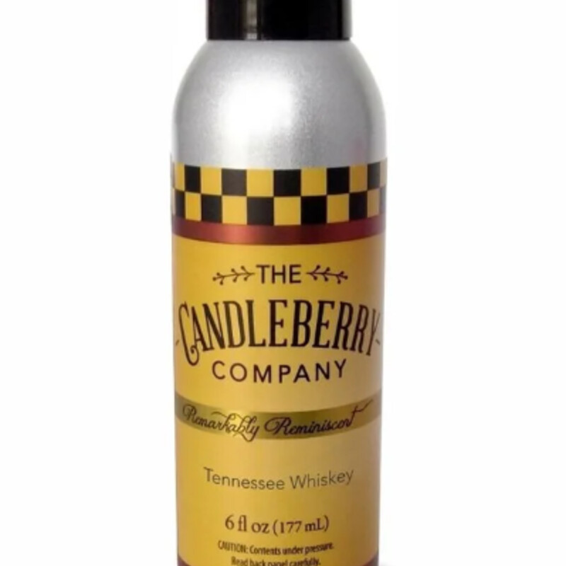 Tennesse Whiskey Spray
6 oz
Good old Tennessee Whiskey. Sister to Kentucky Bourbon, just not so many rules to follow as Bourbon. Candleberry's Tennessee Whiskey smells just like the real thing. While similar to Kentucky Bourbon, this candle adds a little more rugged flavor and spice.