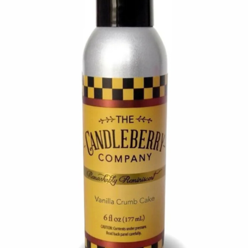 Vanilla Crumb Cake Spray
Silver Tan  Size: 6oz
This room spray delicately recreates the flavors of homemade vanilla crumb cake, combining nutty undertones with a hint of caramel and sugar.