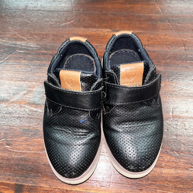 6 Black Velcro Dress Shoe