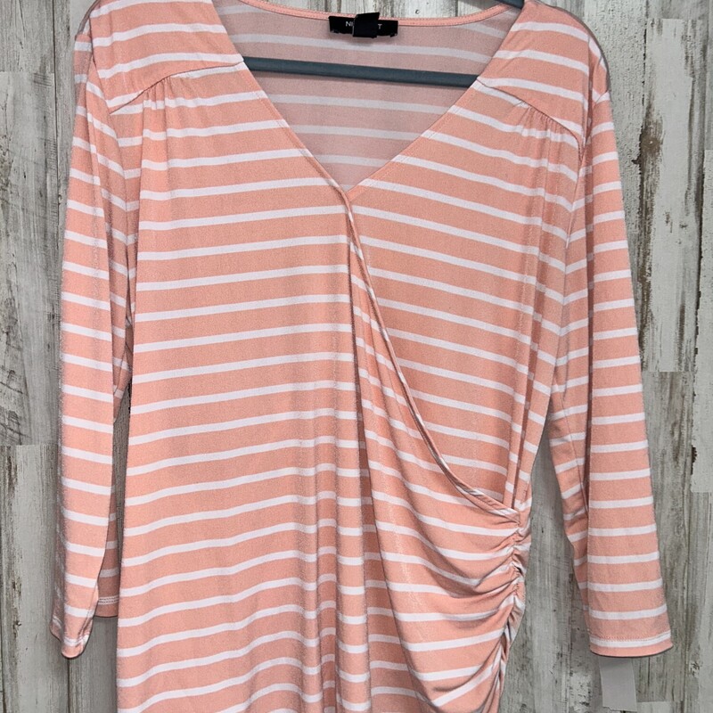 XL Lt Pink Striped Top