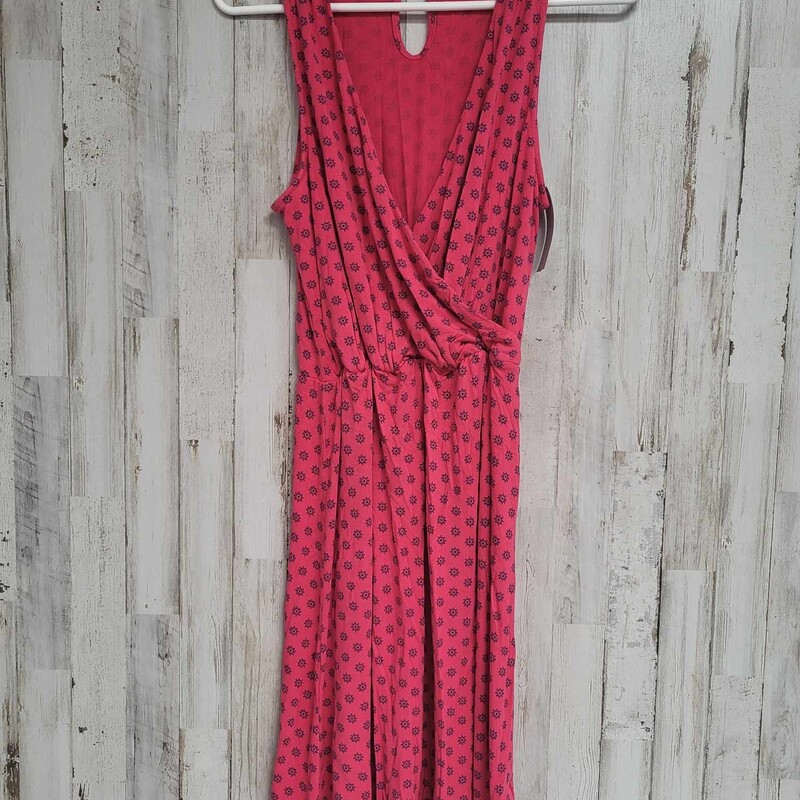 S Pink Printed Tank Dress