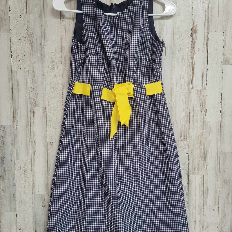 Sz8P Plaid Tie Bow Dress, Blue, Size: Ladies M