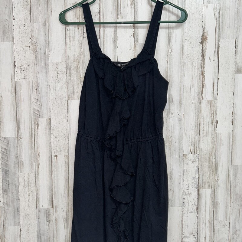 M Black Ruffle Tank Dress