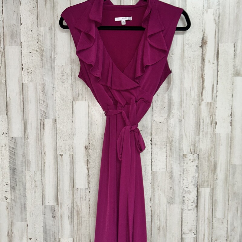 Sz8 Drk Pink Ruffled Dres