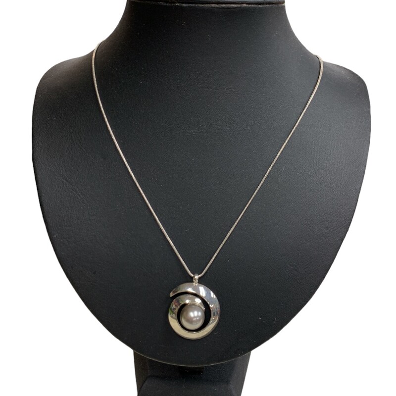 Necklace Spiral W Pearl