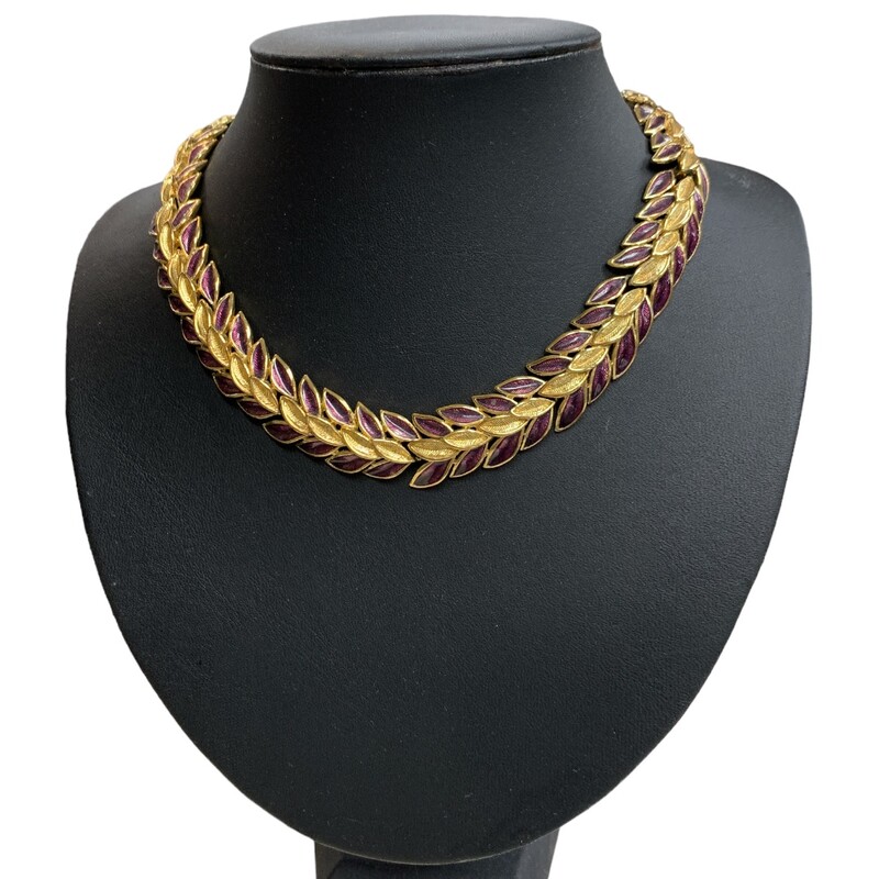 Necklace Choker, Gold, Size: None