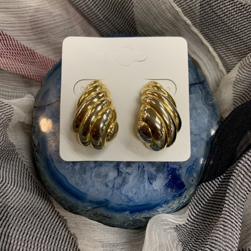 Earrings Croissant, Gold, Size: None