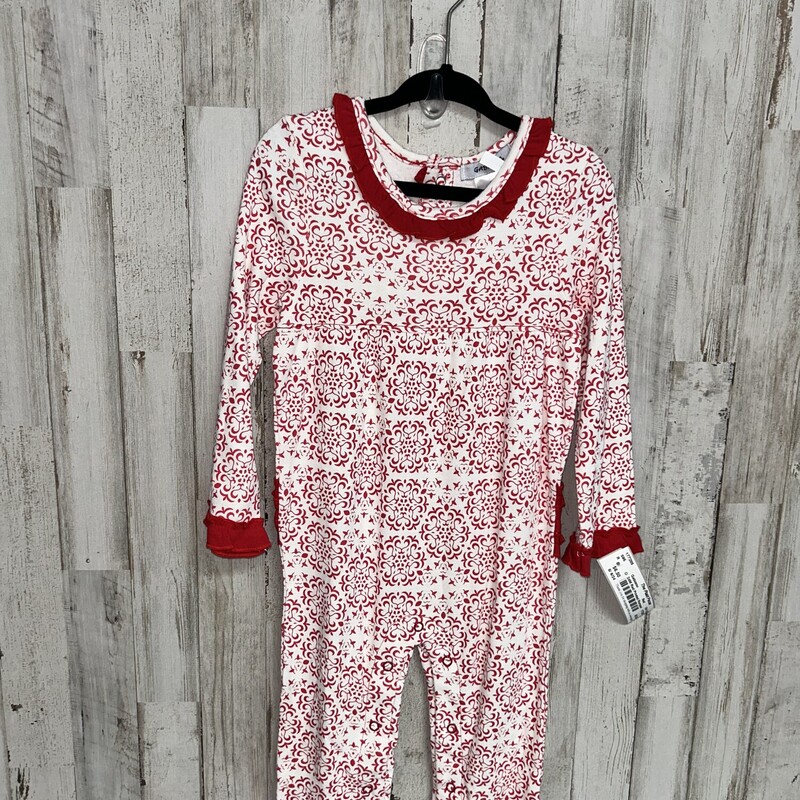 24M Red Printed Romper