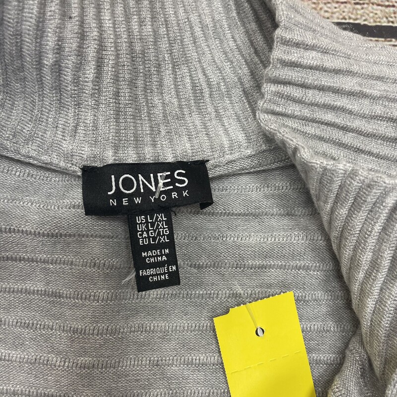 Jones Jacket/Poncho zip up the front longer style  grey, Size: L/XL