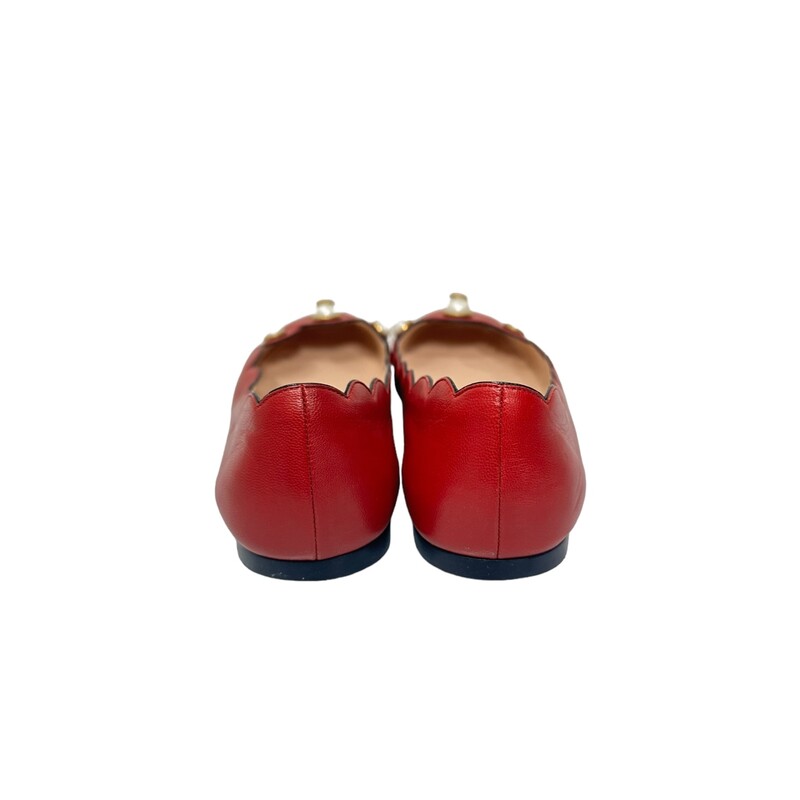 Gucci Willow Scalloped Flats
 Red
 Size: 40.5
Code:426991