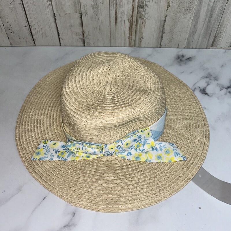 Floral Belted Sun Hat, Tan, Size: Accessorie