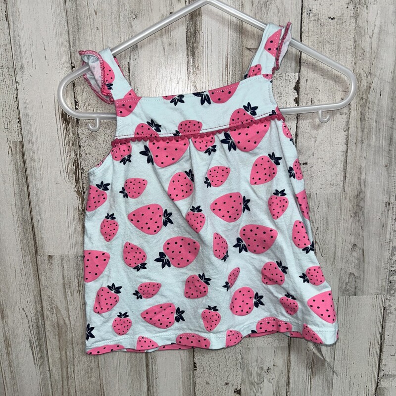 24M Blue Strawberry Tank, Blue, Size: Girl 18-24