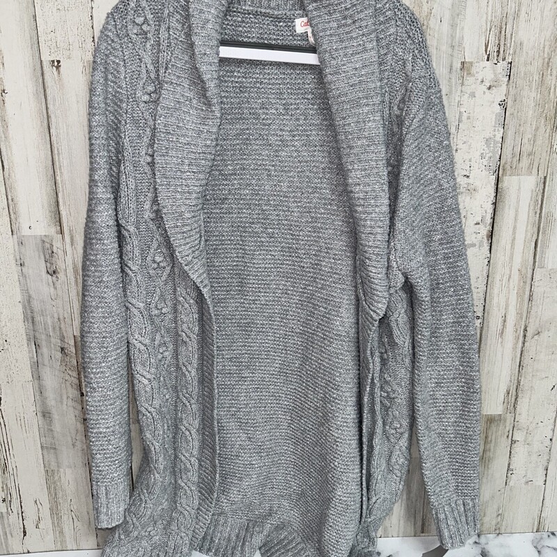 10/12 Grey Shimmer Knit C, Grey, Size: Girl 10 Up