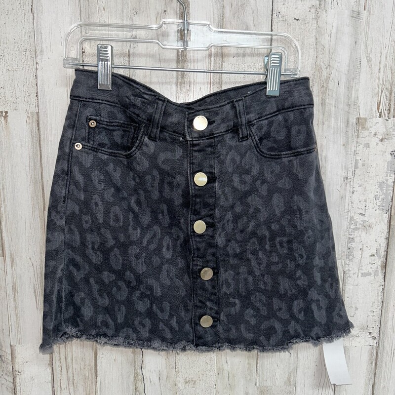 10 Black Leopard Skirt