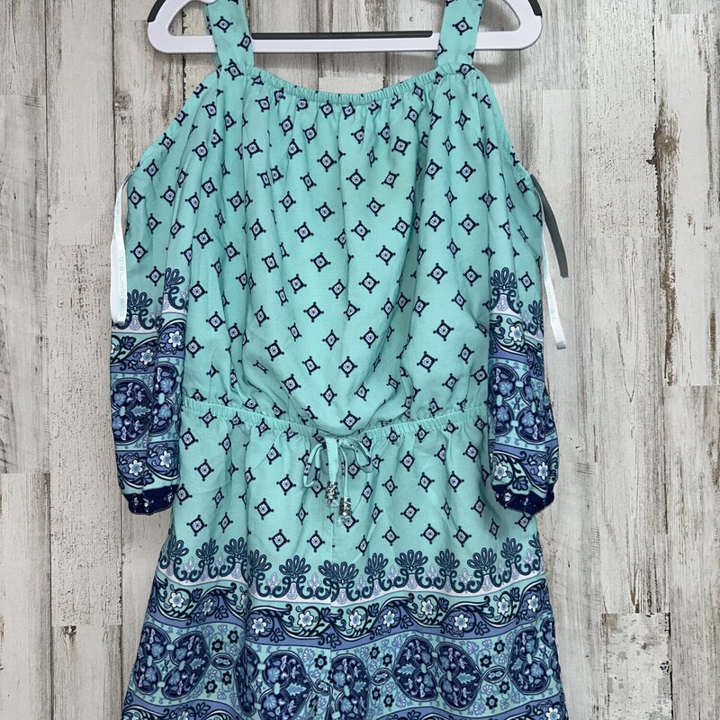 7/8 Teal Printed Romper